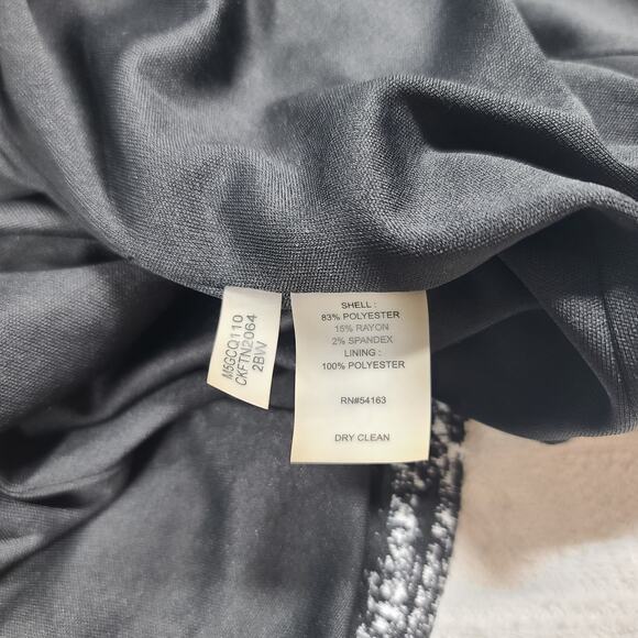 Calvin Klein Shacket women's black & white blazer Size 12 office career preppy - Picture 5 of 11